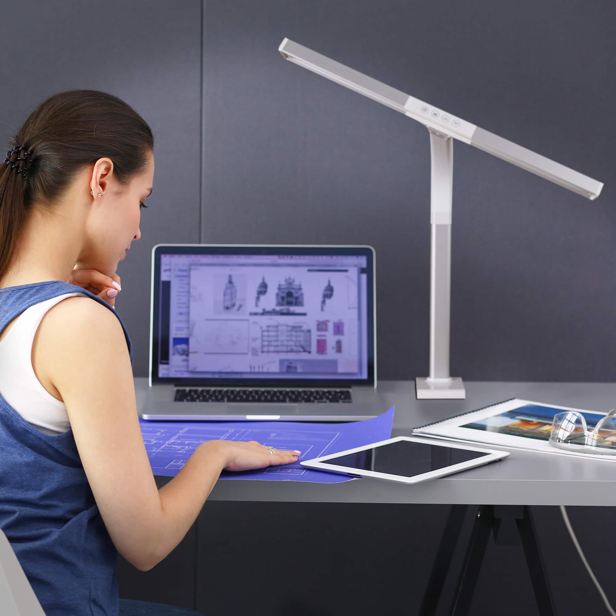 OttLite Extra Wide Area LED Clamp Lamp
